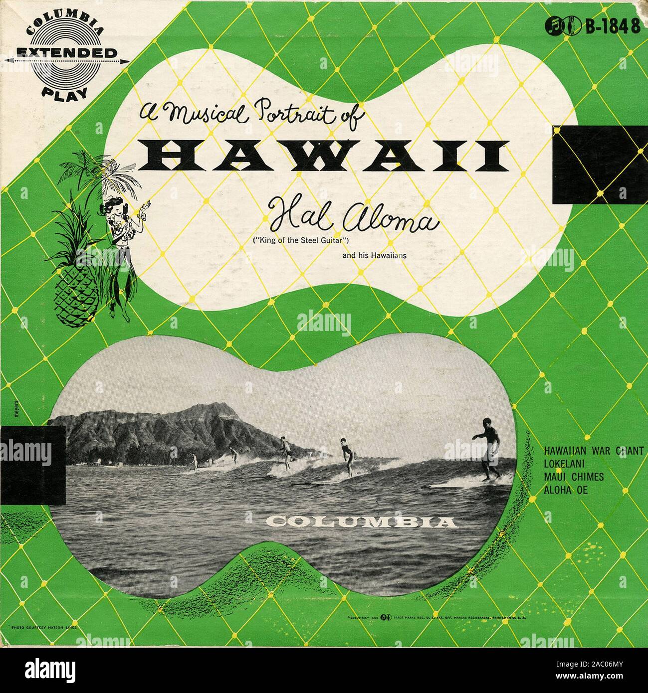 Un ritratto musicale delle Hawaii - Vintage vinile copertina album Foto Stock