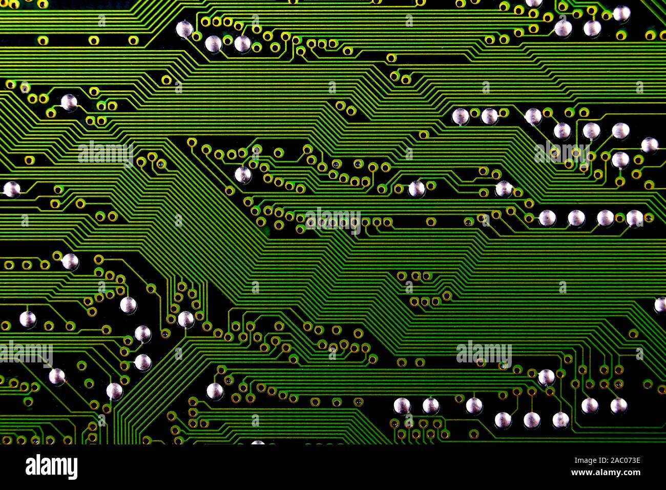 Abstract verde scheda a circuito elettronico texture di sfondo Foto Stock