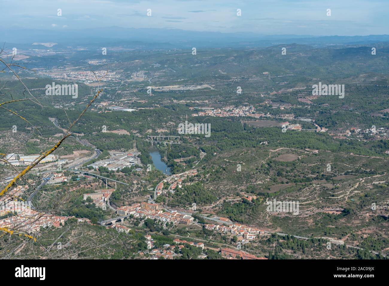 Antenna di Scenic Montserrat vista in Catalogna vicino a Barcellona Foto Stock