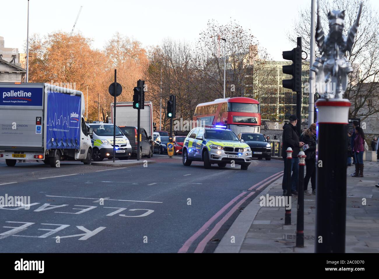 General View of Terror Incident at London Bridge, London, United Kingdom, 29 novembre 2019. Crediti: PatPhoto/ Alamy News Foto Stock