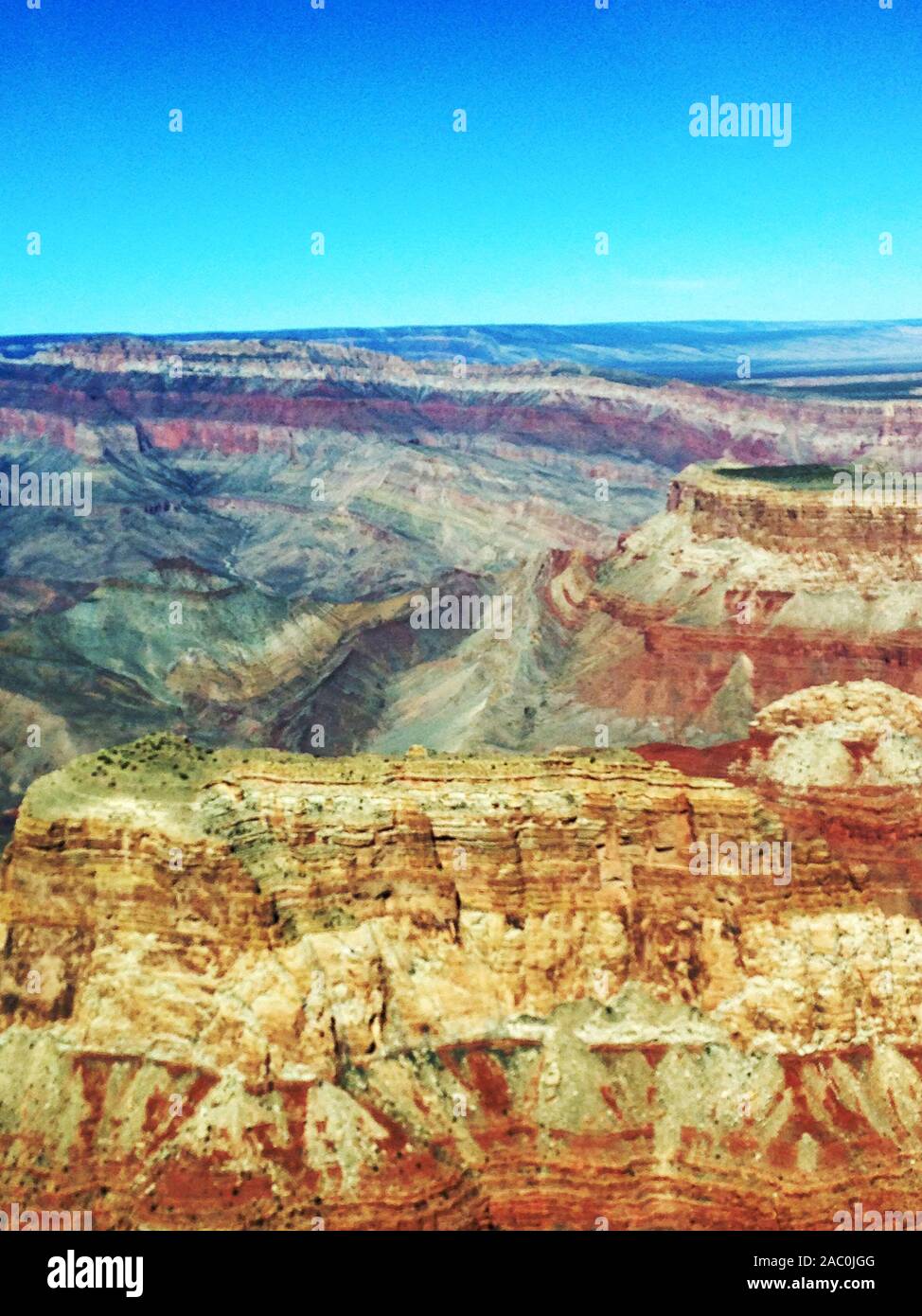 Una veduta aerea del famoso Grand Canyon, Arizona, Stati Uniti d'America Foto Stock