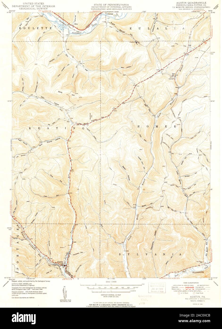 Mappa di austin pennsylvania immagini e fotografie stock ad alta risoluzione Alamy