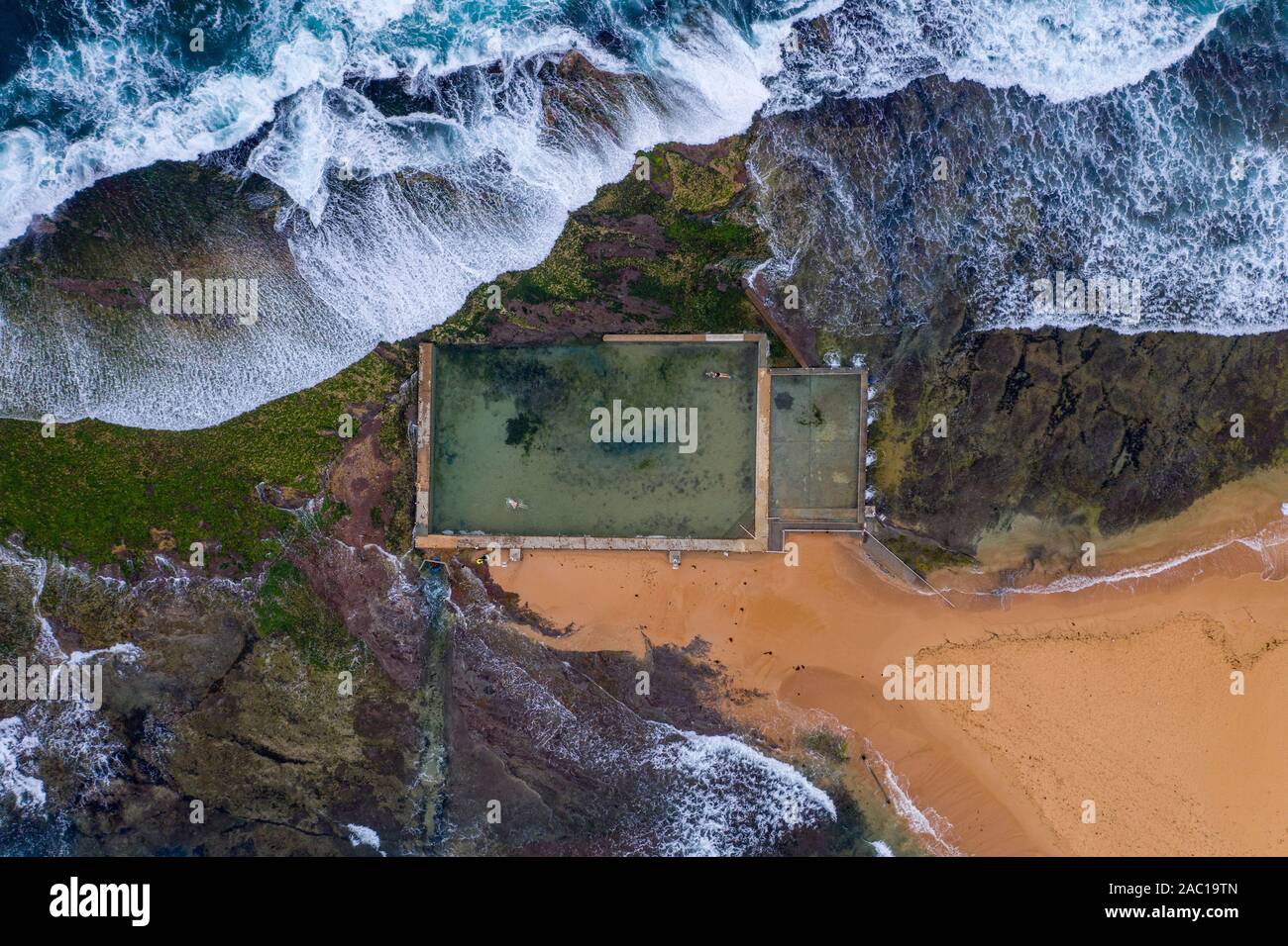 Mona Vale tidal piscina a Sydney, Nuovo Galles del Sud, Australia Foto Stock
