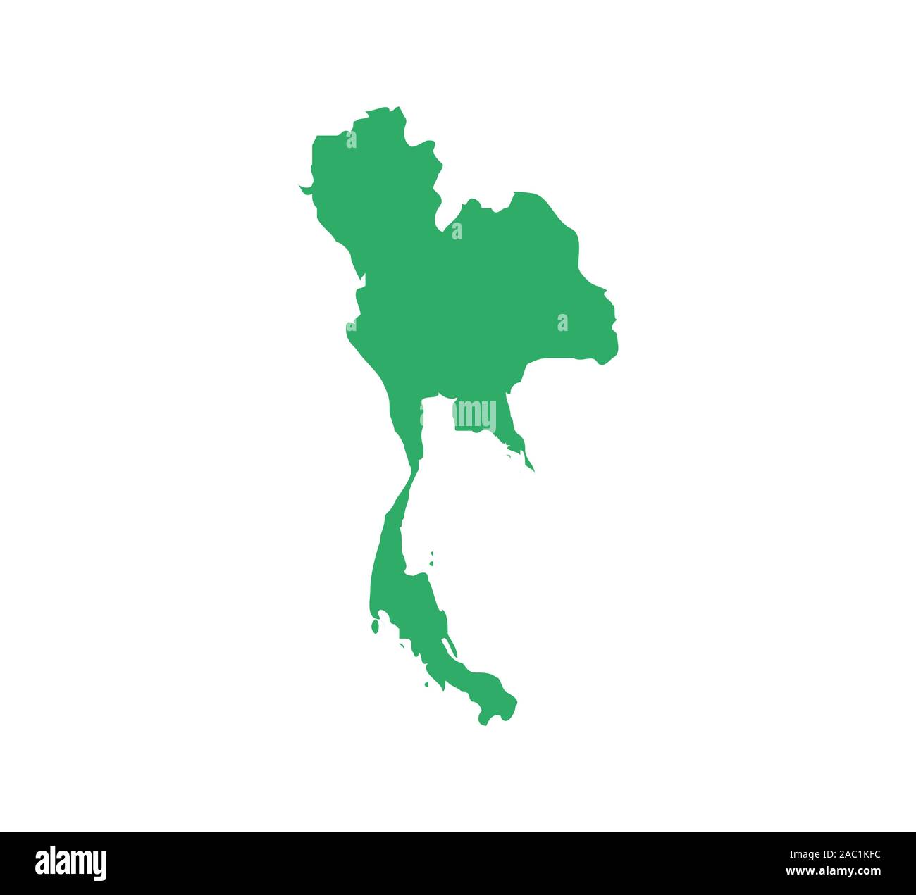Thailandia mappa su sfondo bianco. Illustrazione Vettoriale. Illustrazione Vettoriale