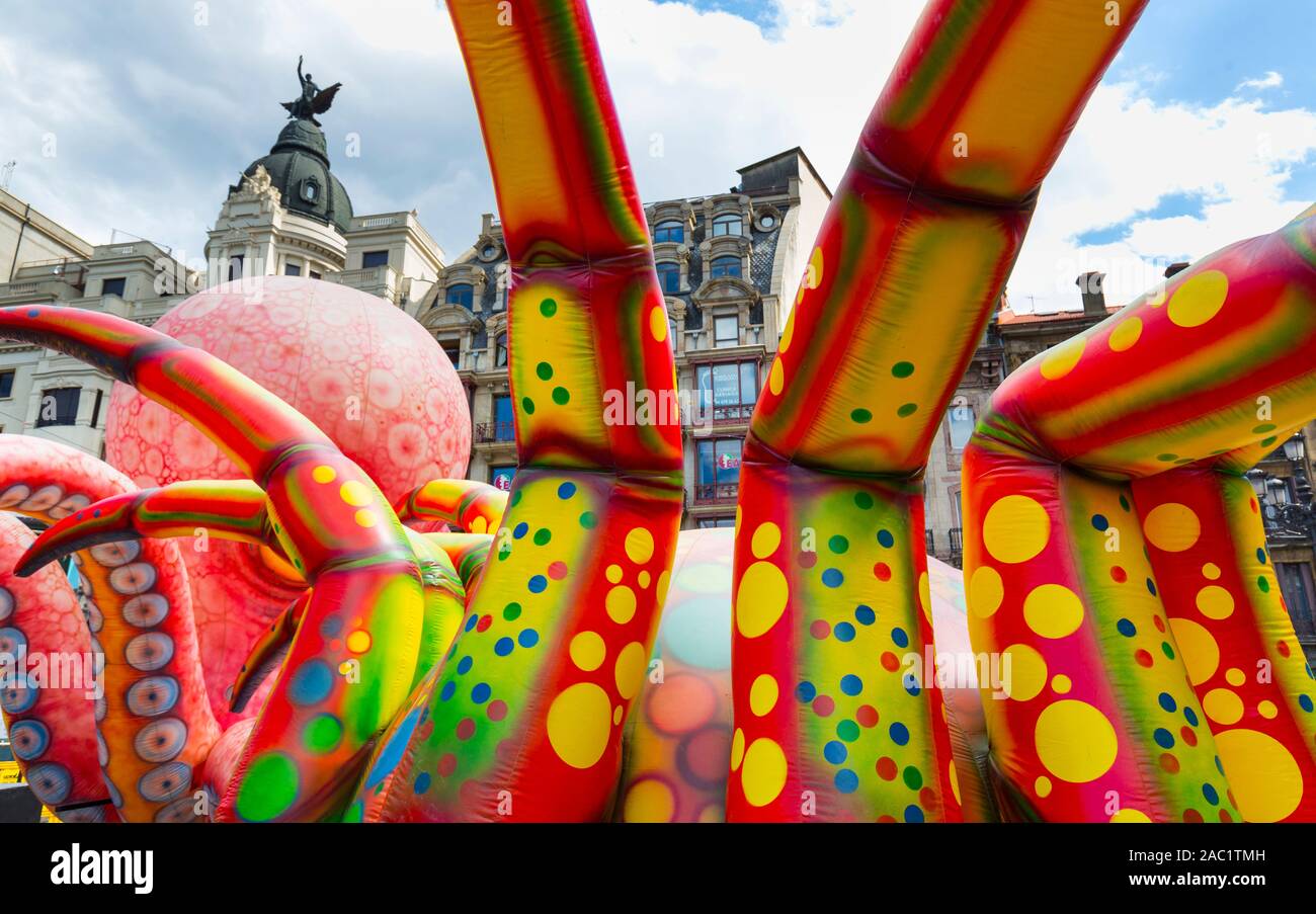 Aste Nagusia (inglese: Grande settimana) la festa principale di Bilbao, Bizkaia, Paesi Baschi, Spagna, Europa Foto Stock