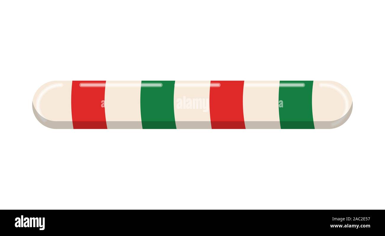 Bordo di Natale , il divisore . Candy Cane linea illustrazione vettore isolato su sfondo bianco. Holiday xmax striped stick candy decorazione design . Illustrazione Vettoriale