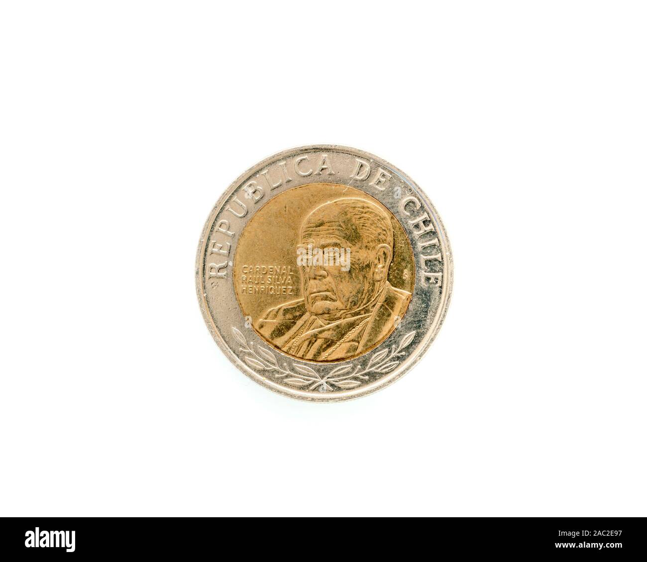 Denaro cileno, pesos coin Foto Stock