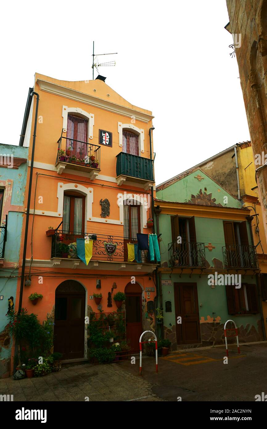 Città di Iglesias, Sardegna, Italia Foto Stock