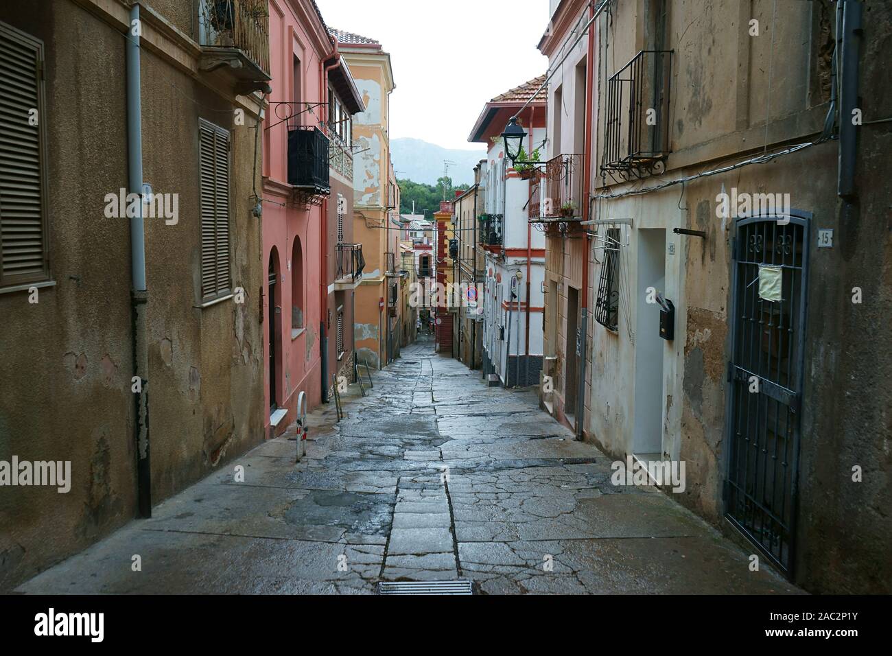 Città di Iglesias, Sardegna, Italia Foto Stock