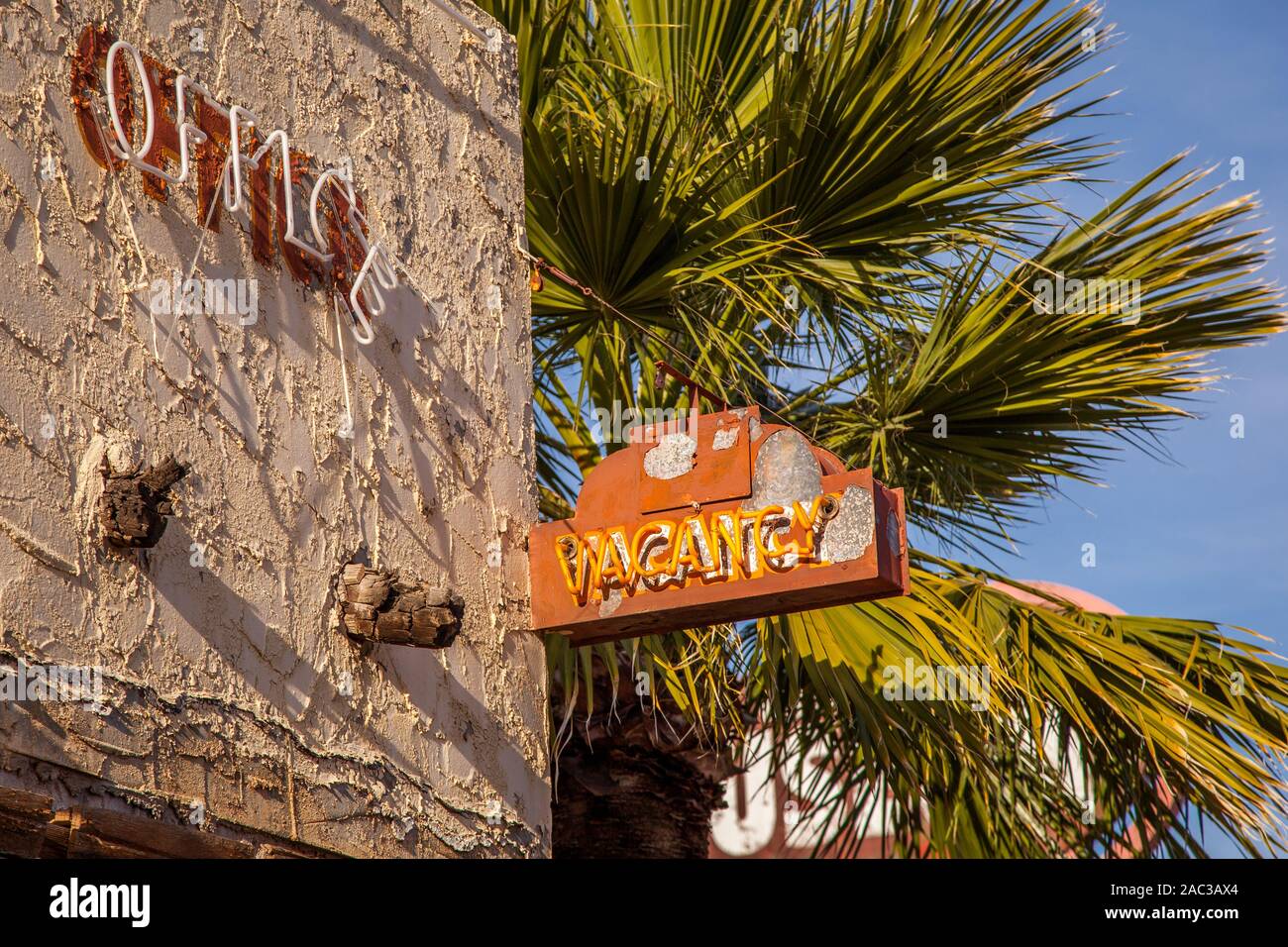 Vecchio motel abbandonato in Arizona Foto Stock