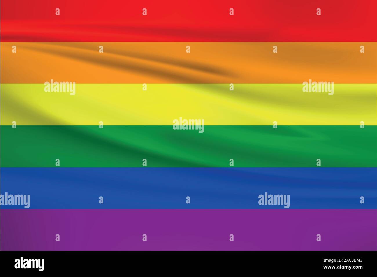 Sventola bandiera Lgbt, colori ufficiali e il rapporto corretto. Trans bandiera nazionale. Illustrazione Vettoriale. Illustrazione Vettoriale