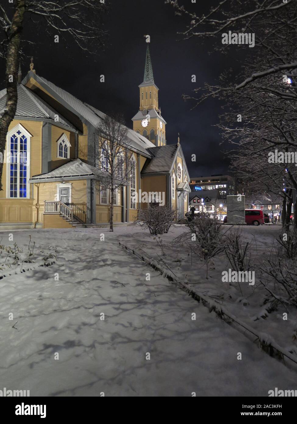 Tromso cattedrale Foto Stock