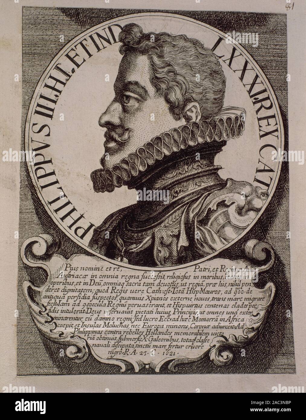 FELIPE III. Autore: WESTERHOUT ARNOLDO VAN. Posizione: Biblioteca Nacional-COLECCION. MADRID. Spagna. PHILIPP III. VON SPANIEN. Foto Stock