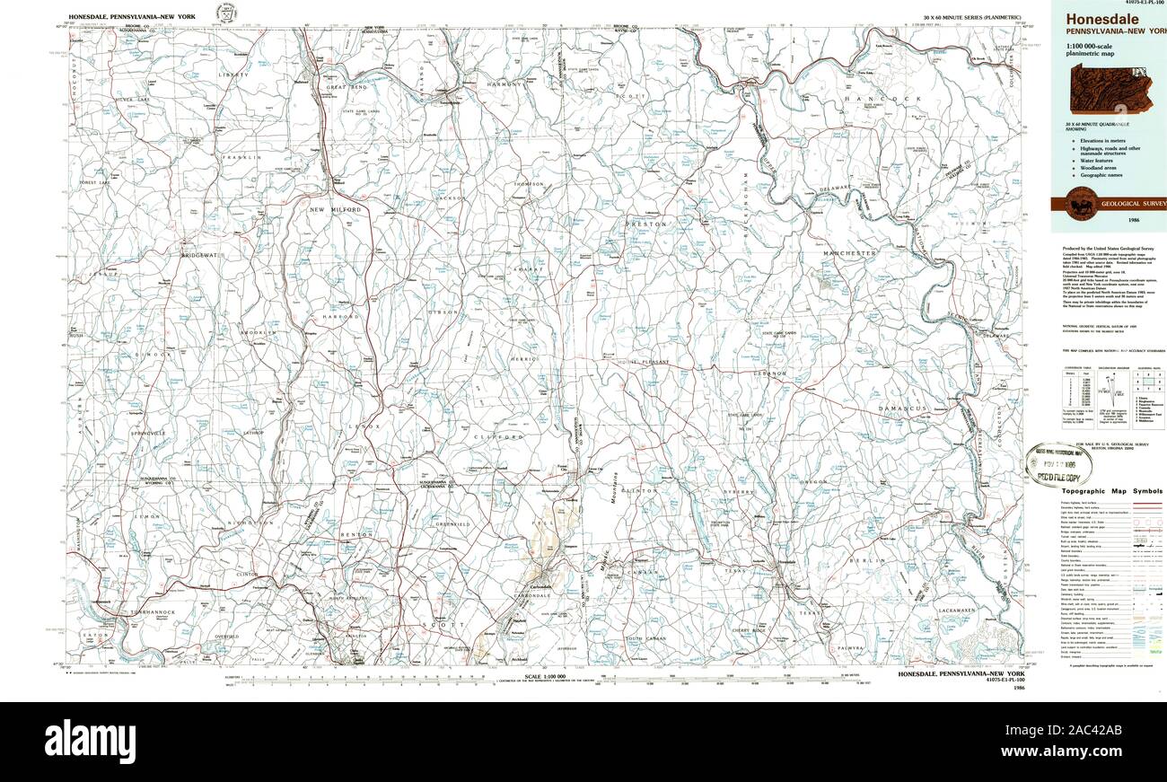 Honesdale, pennsylvania, mappa immagini e fotografie stock ad alta