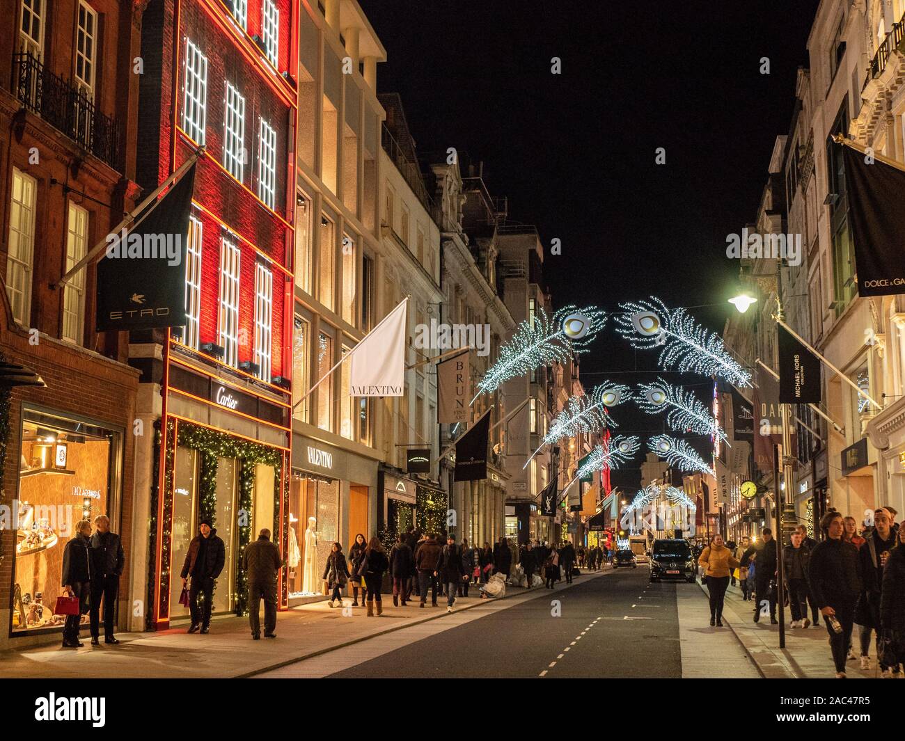 Festa/Natale In Old Bond Street, Londra Foto Stock
