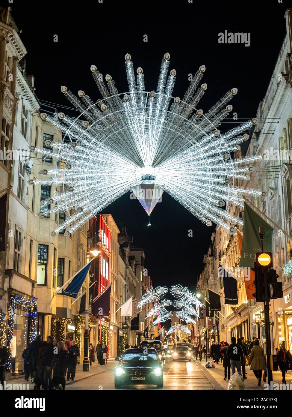 Festa/Natale In Old Bond Street, Londra Foto Stock