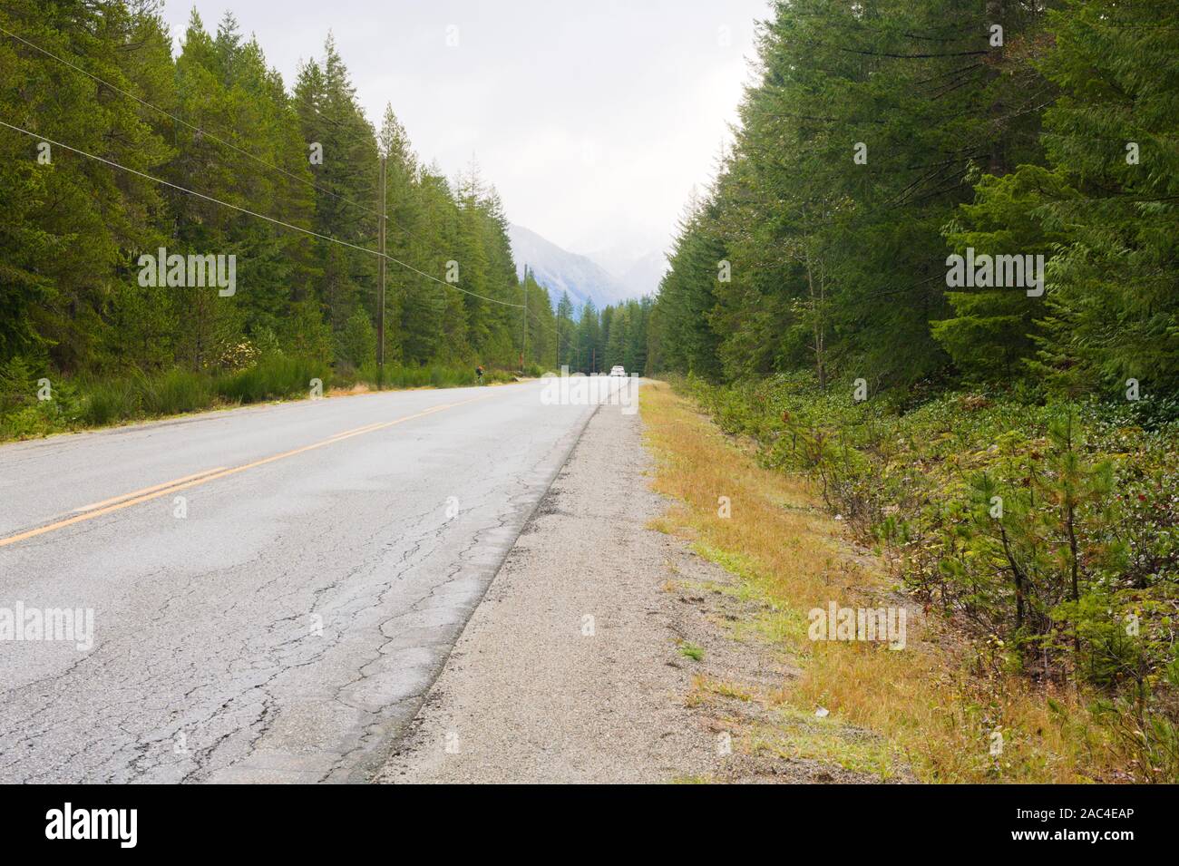 Chiliwack Lake Road, Chiliwack, British Columbia, Canada Foto Stock