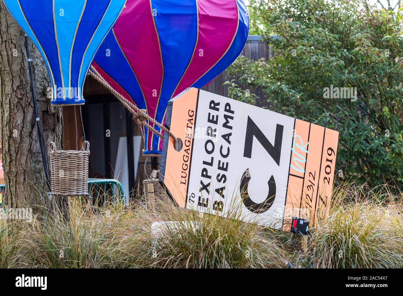 Le lanterne di Natale mostra all'aperto. Lo Zoo di Chester, Chester Regno Unito. Foto Stock