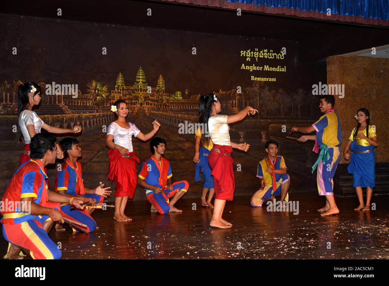 Kambodscha, Folklore Gruppe in Siem Reap Foto Stock