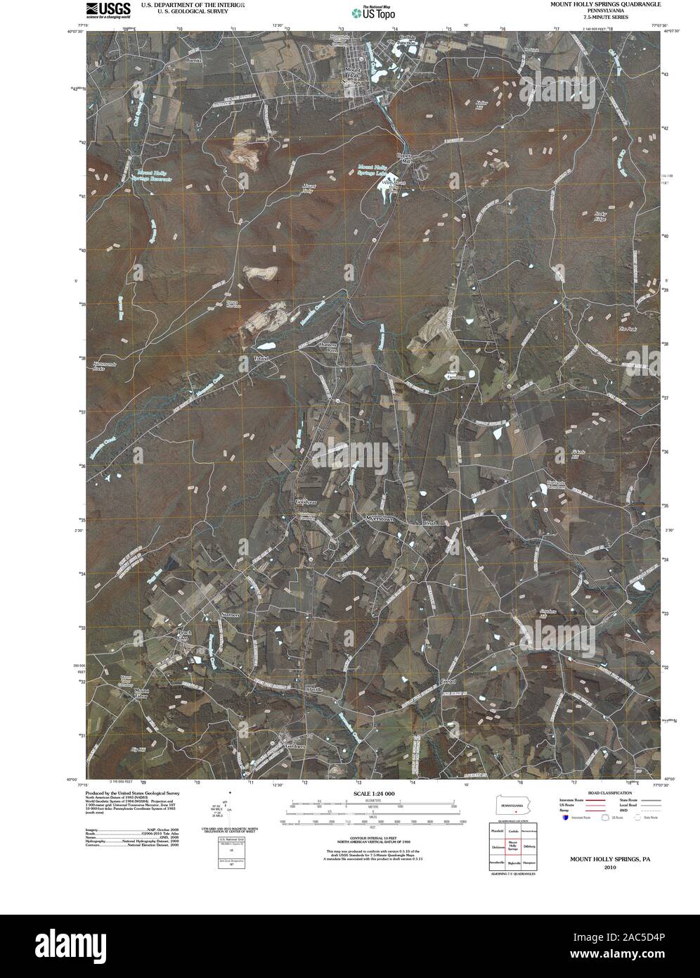 Mappa del monte holly springs immagini e fotografie stock ad alta