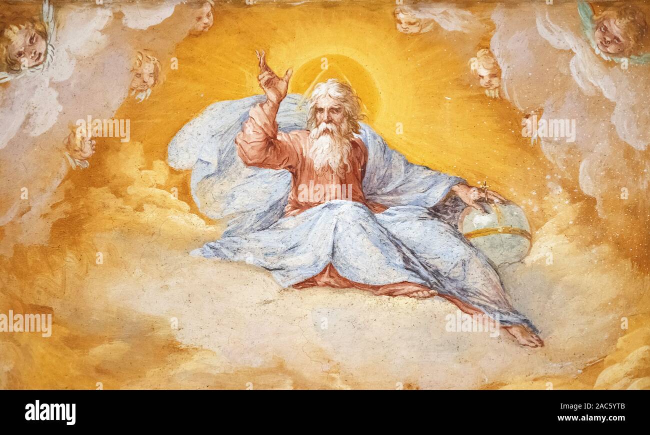 Dipinto di figura divina la chiesa di San Sebastiano Roma Foto Stock
