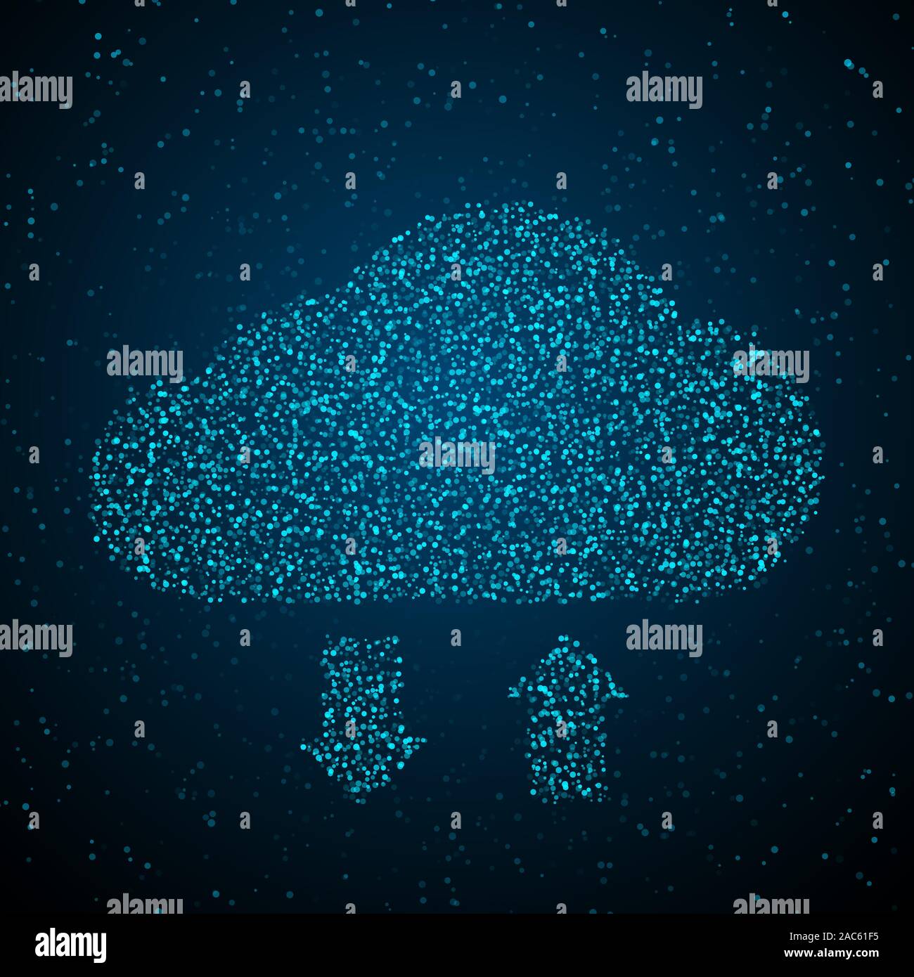 Il Cloud Synchronization. La struttura globale della memorizzazione dei dati. Web o Internet concetto. Sfondo tecnologico. Illustrazione Vettoriale Illustrazione Vettoriale
