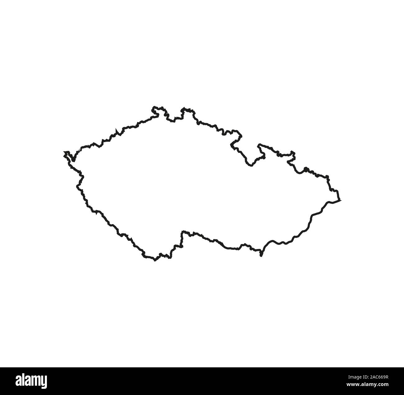 Ungheria mappa su sfondo bianco. Illustrazione Vettoriale. Illustrazione Vettoriale