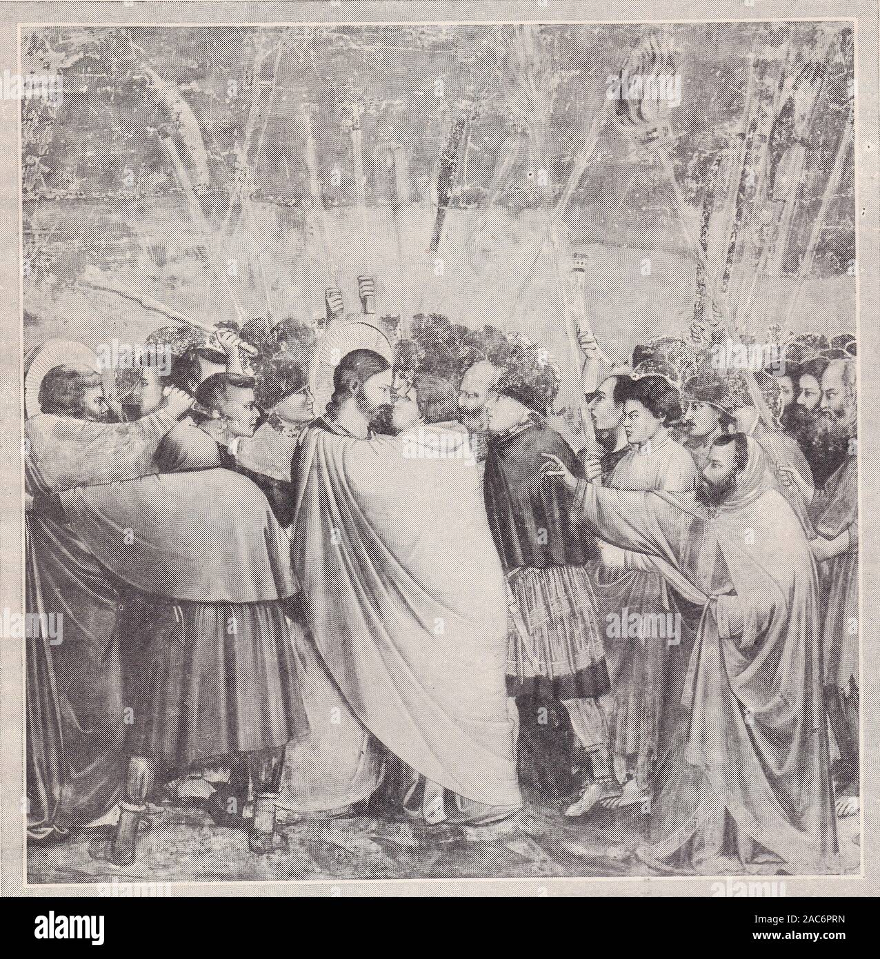 "L 'assunzione di Cristo come Giotto raffigurato esso' XIII secolo Foto Stock