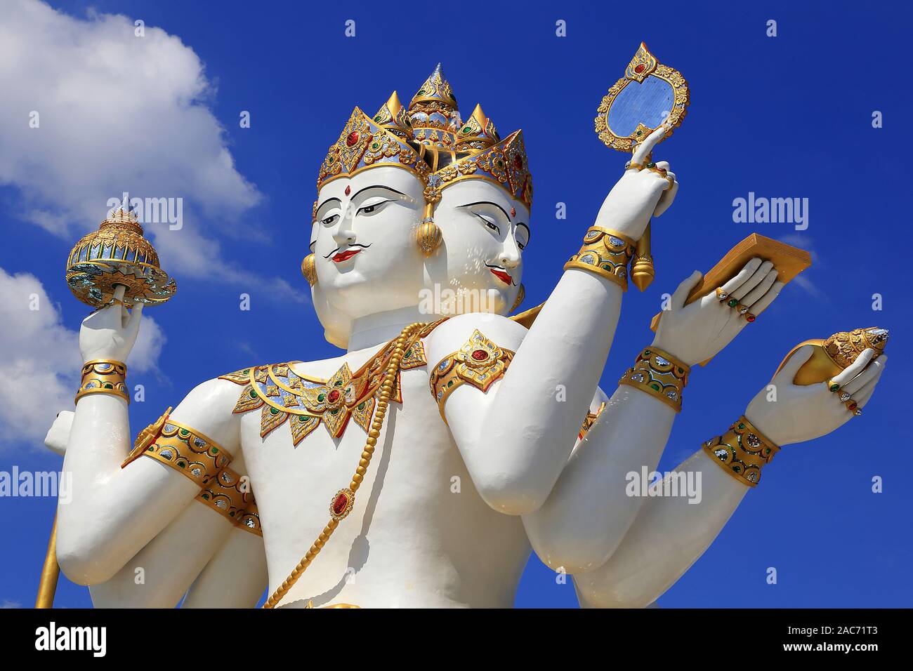 Il Buddha mit 4 Köpfe, Asien, Thailandia, Chachoengsao Città, Brahma Foto Stock