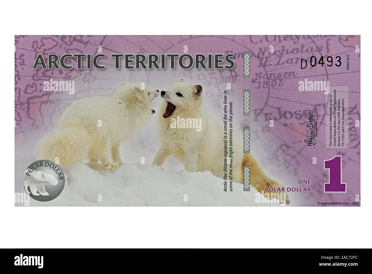 La banconota aus der Arktis, Ausgabe 2012, Foto Stock