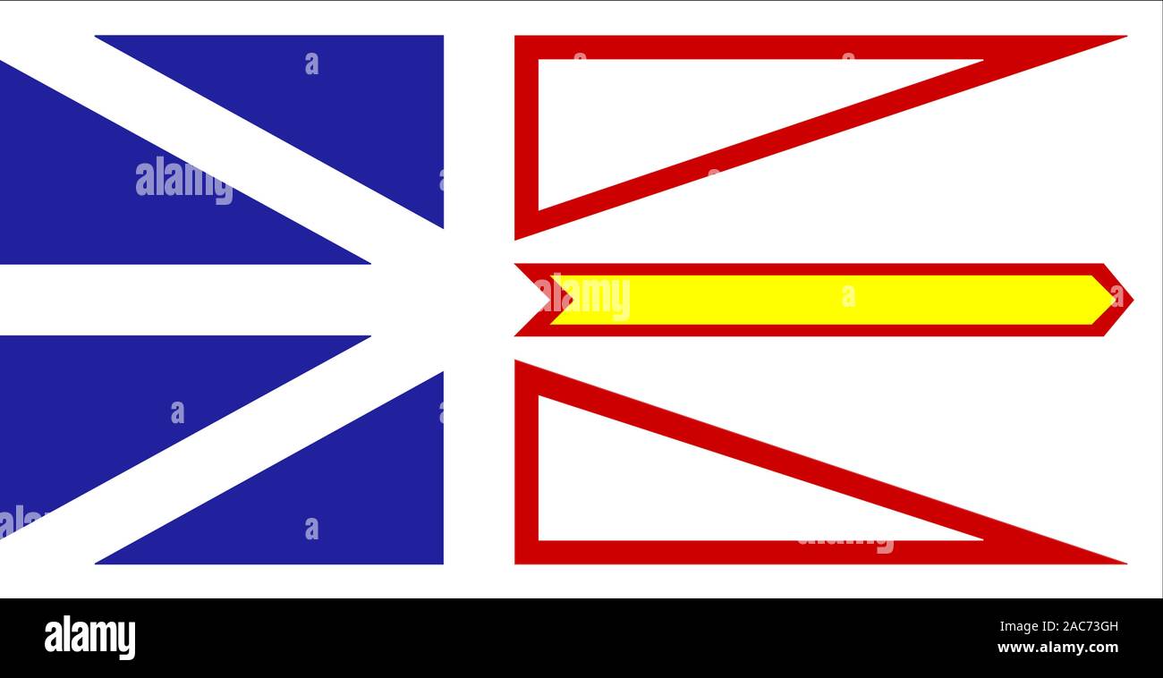 Nationalfahne, Flagge von Neufundland, Nordamerika, STATI UNITI D'AMERICA Foto Stock