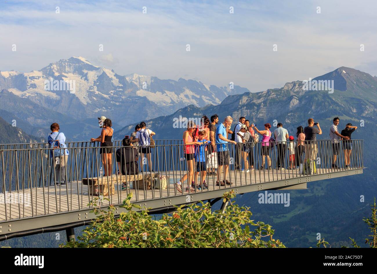 Harder Kulm Observation Deck, Interlaken, Svizzera Foto Stock
