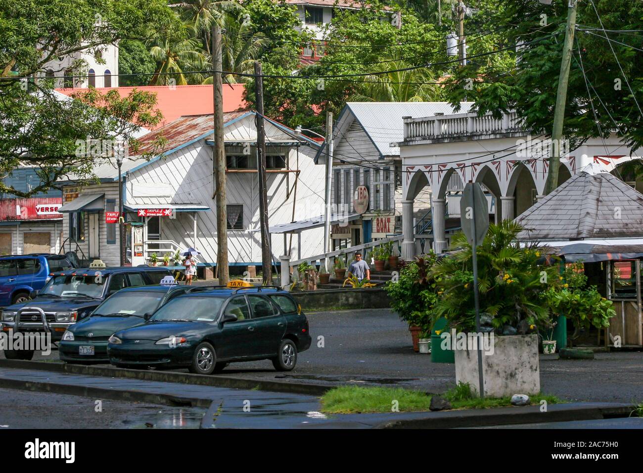 Pago Pago Samoa Americane, Oceano Pacifico. Foto Stock