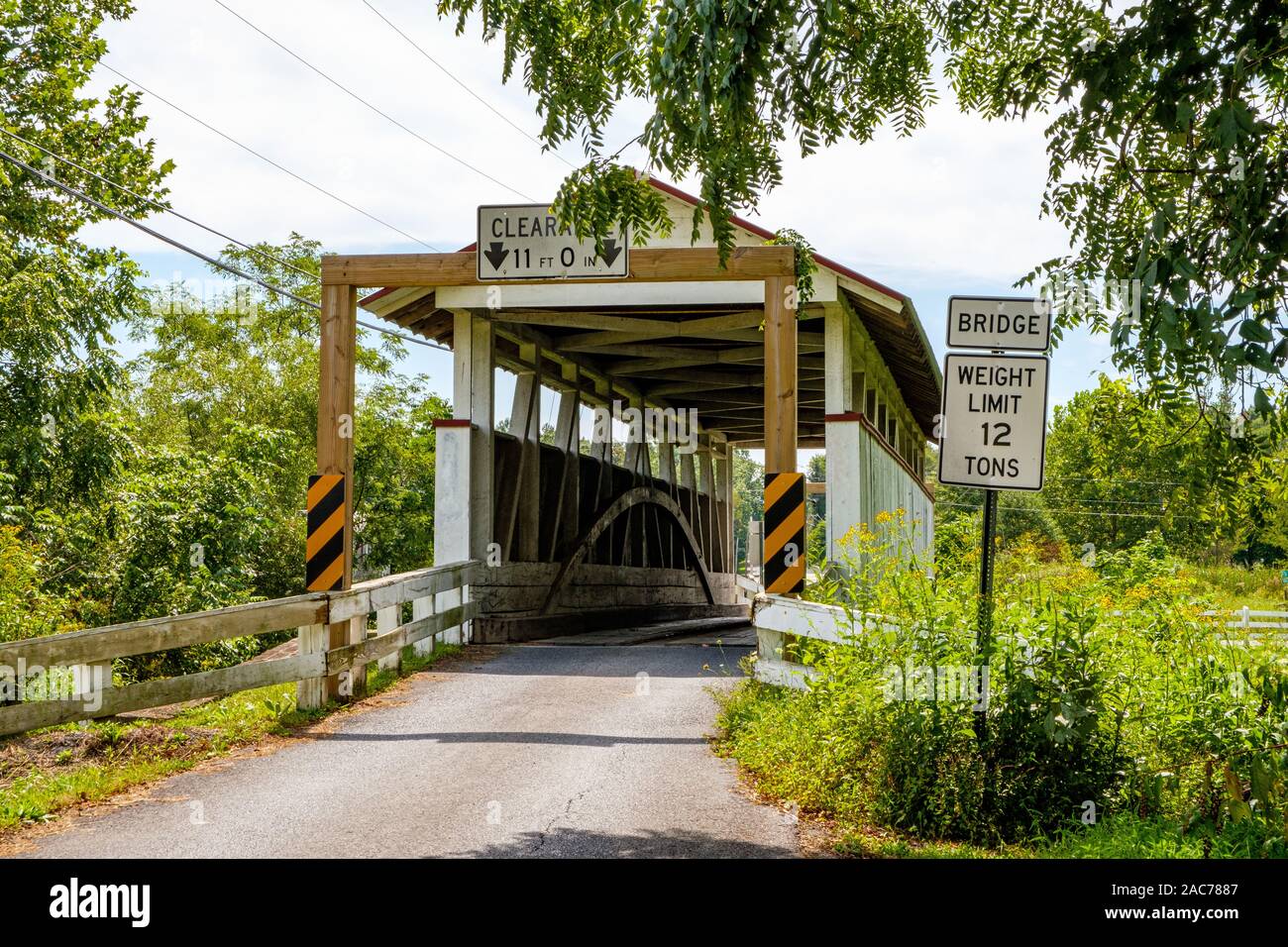 Snooks ponte coperto, Fish Hatchery Road, East St Clair Township, PA Foto Stock