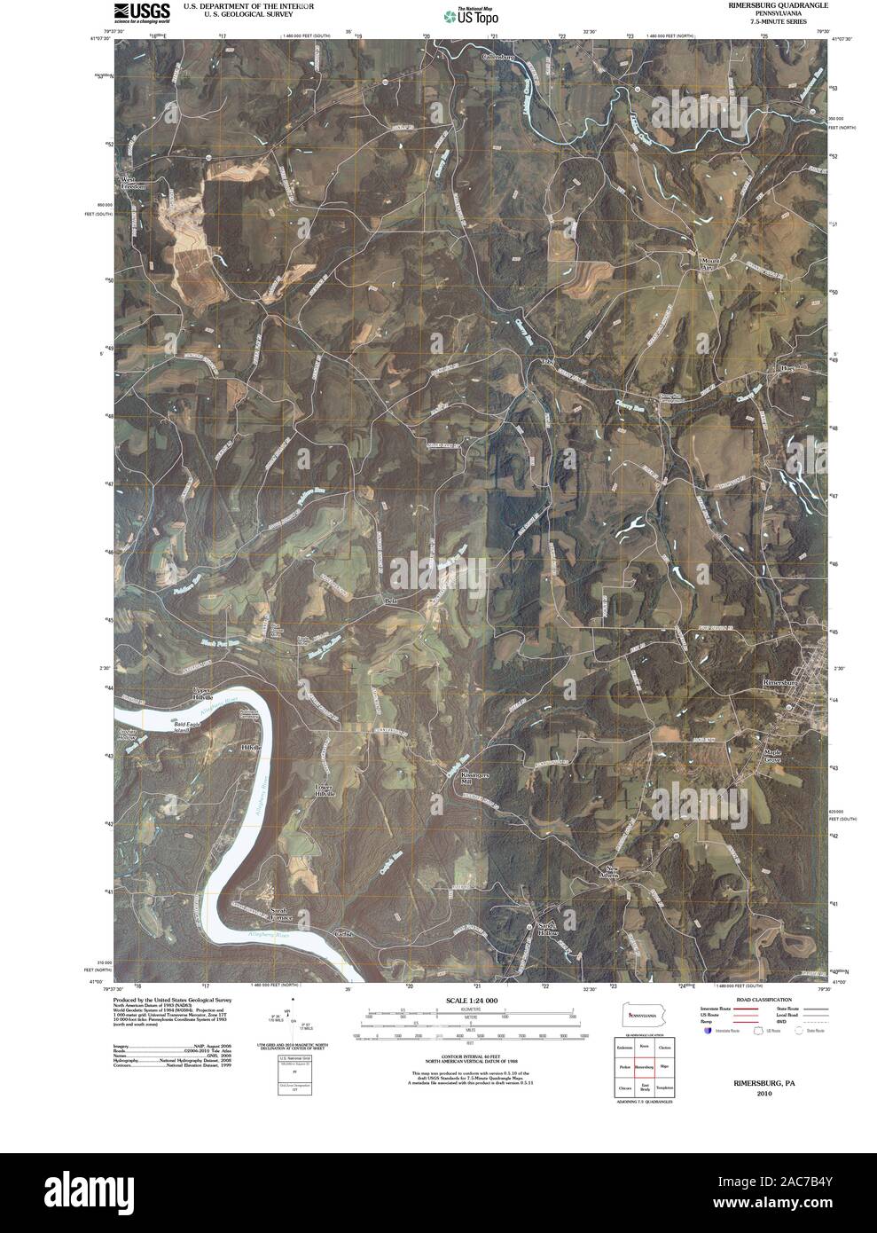 Rimersburg, pennsylvania, mappa immagini e fotografie stock ad alta