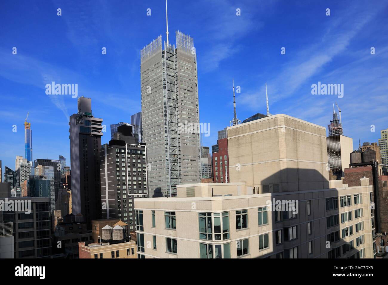 New York Times, Sede, Tower (centro) lato ovest, Midtown Manhattan, New York City, Stati Uniti d'America Foto Stock