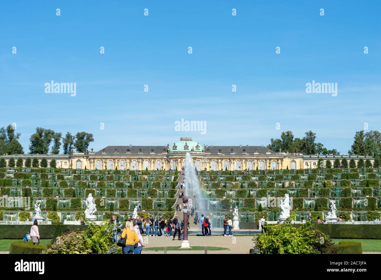 La città di Potsdam, Sans Souci Palace Foto Stock