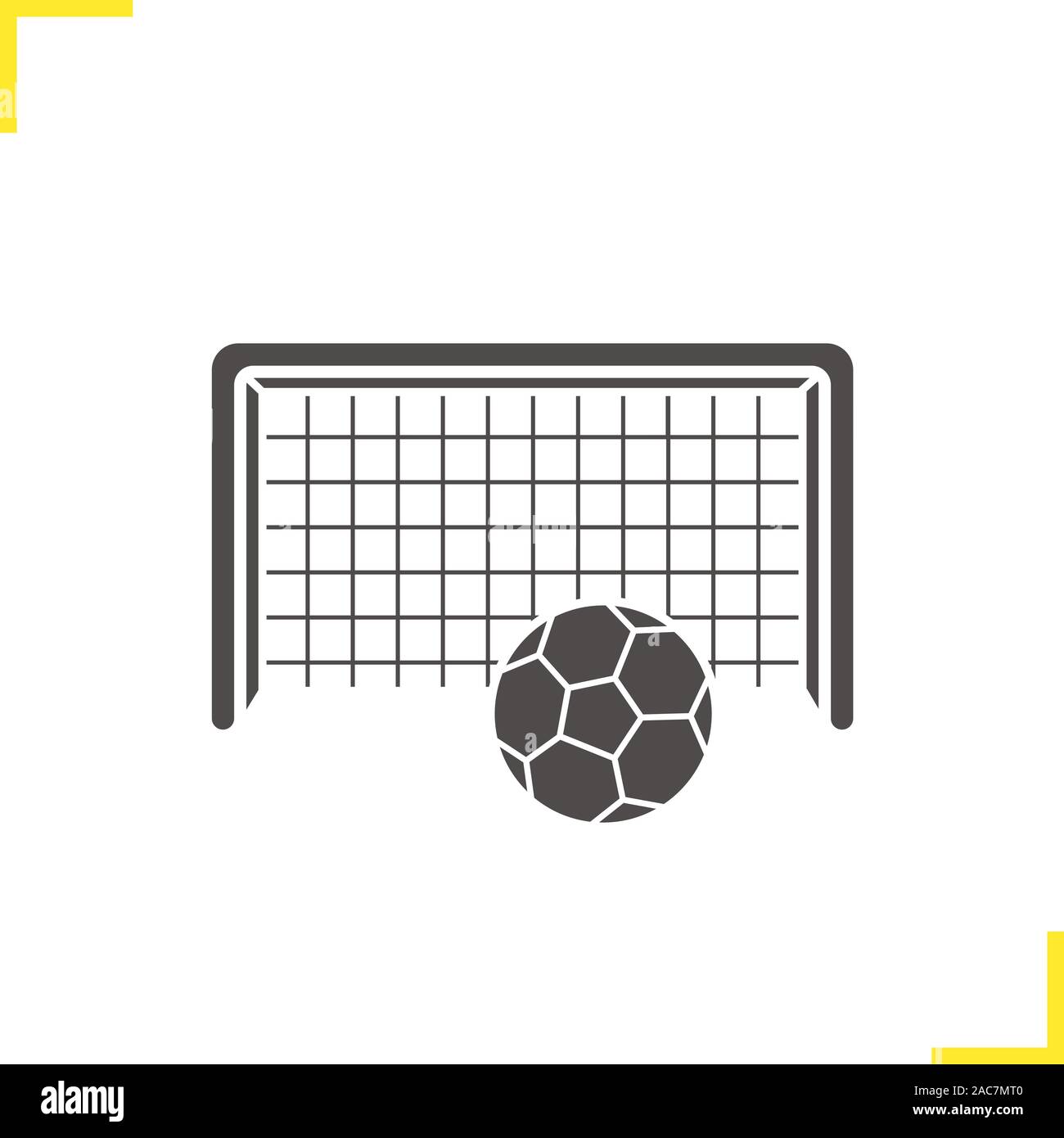 Soccer goal icona. Simbolo di Silhouette. Porta di calcio e palla. Lo  spazio negativo. Vettore illustrazione isolato Immagine e Vettoriale - Alamy