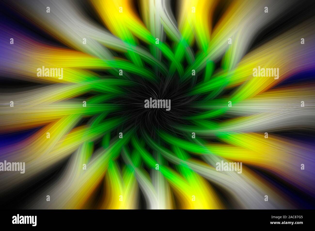 Ritorto multicolore linee radiali con fibre effetto sfondo fantasy Foto Stock