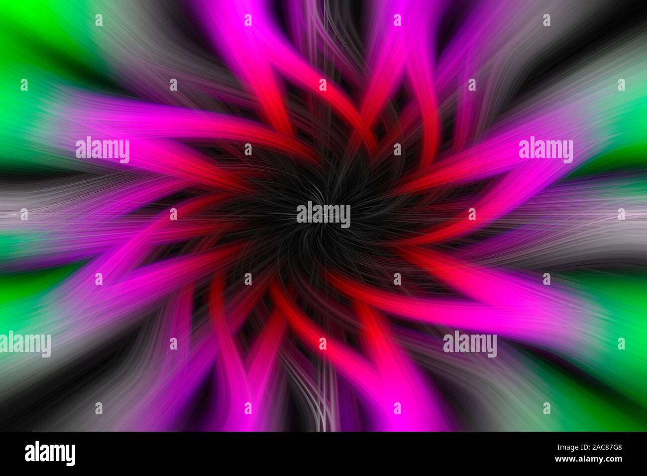 Radiale multicolore imperniate le linee con effetto di fibre, sfondo fantasy Foto Stock