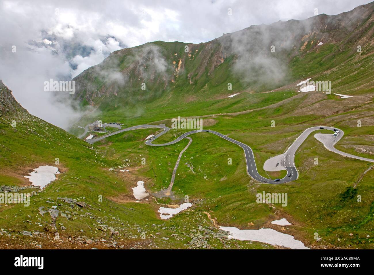 Grossglockner Strada alpina nel Parco Nazionale Hohe Tauern Foto Stock