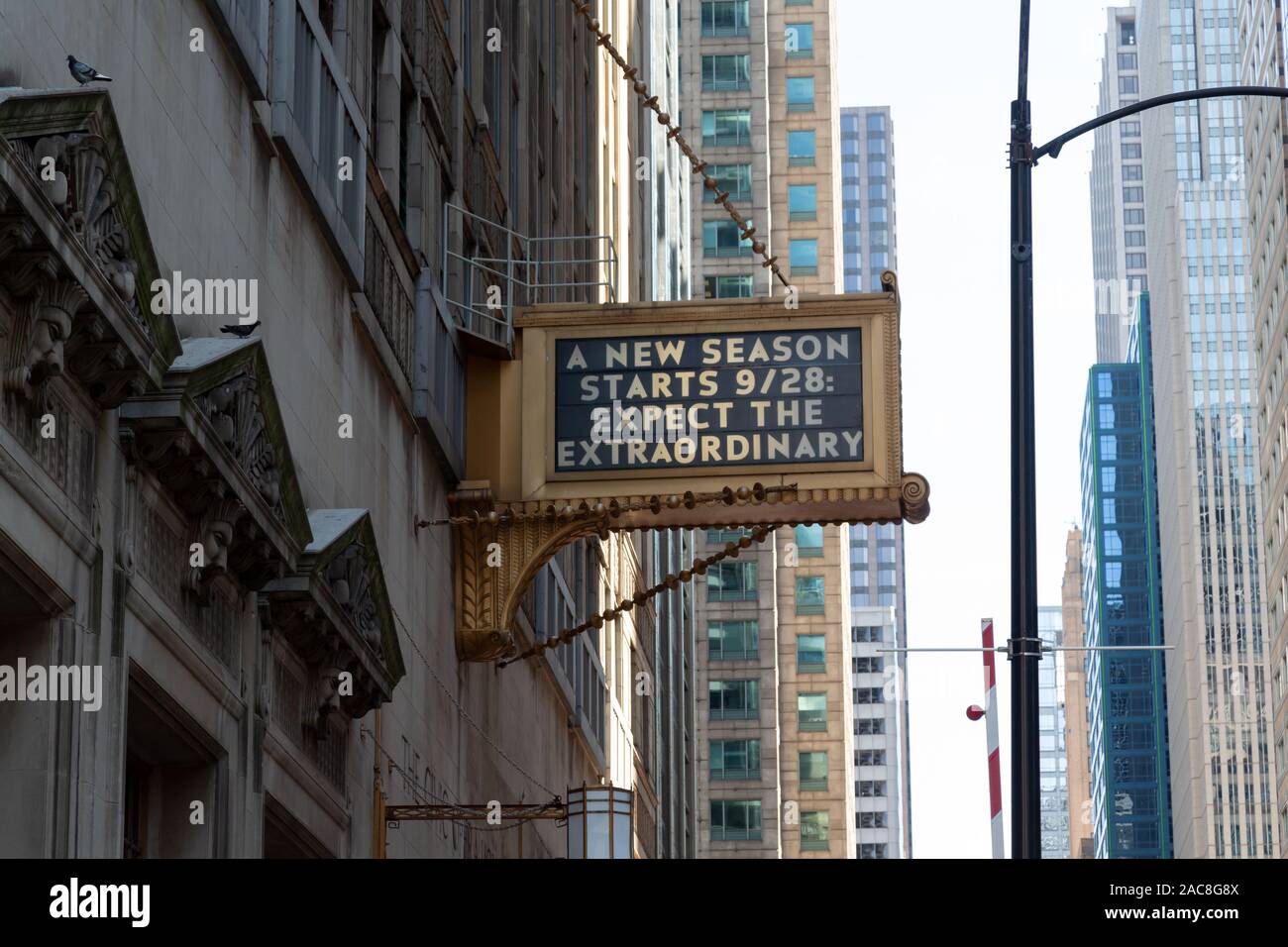 Segno di teatro, Chicago, USA Foto Stock