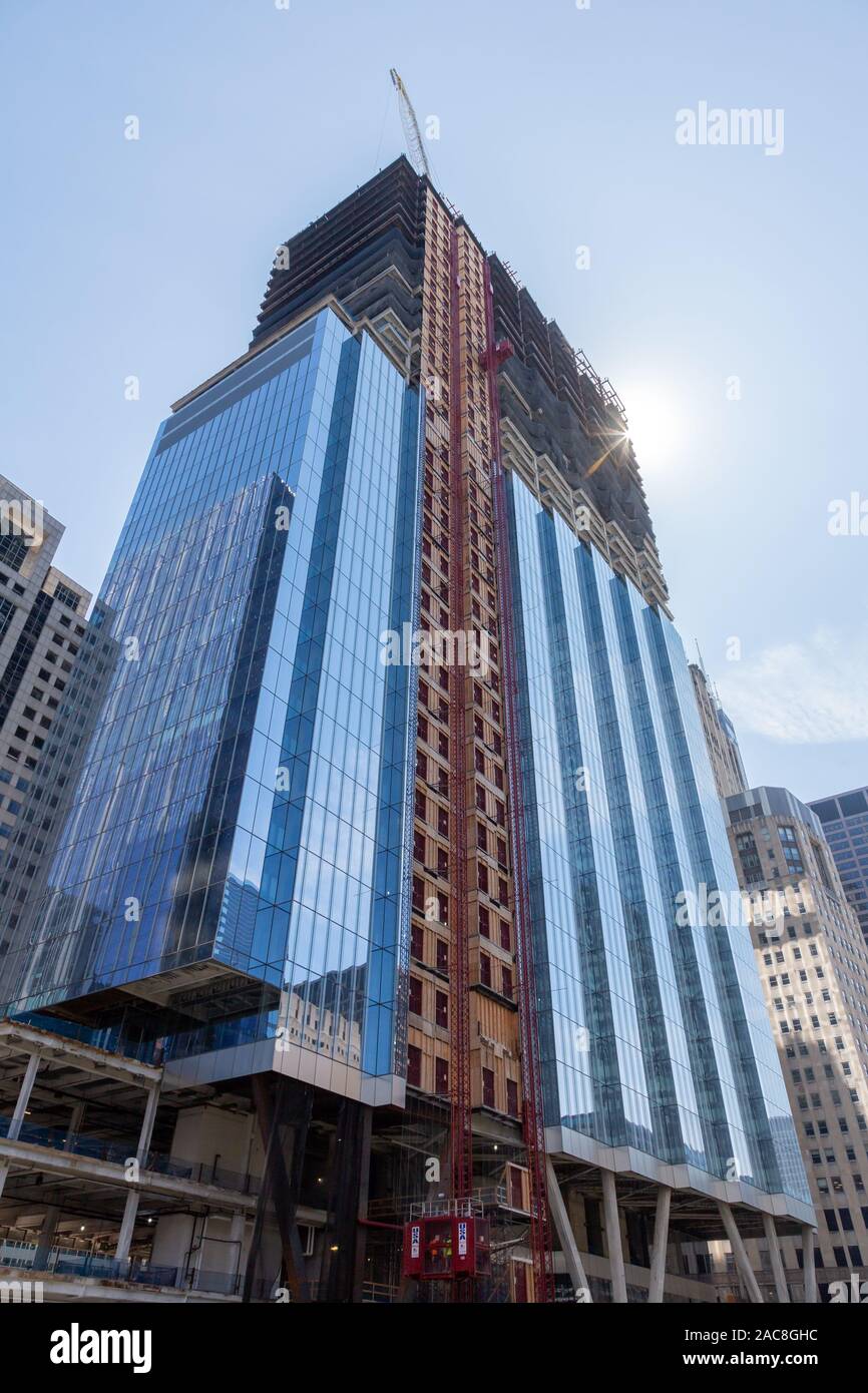Costruzione a Chicago, Illinois, Stati Uniti Foto Stock