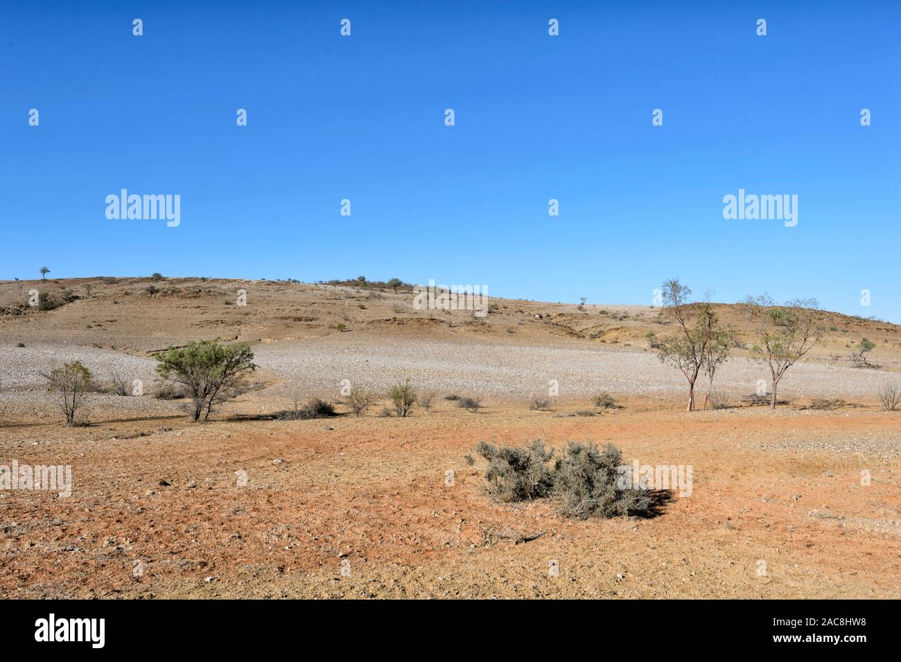 Terre aride nell'Outback australiano, Milparinka, Nuovo Galles del Sud, NSW, Australia Foto Stock