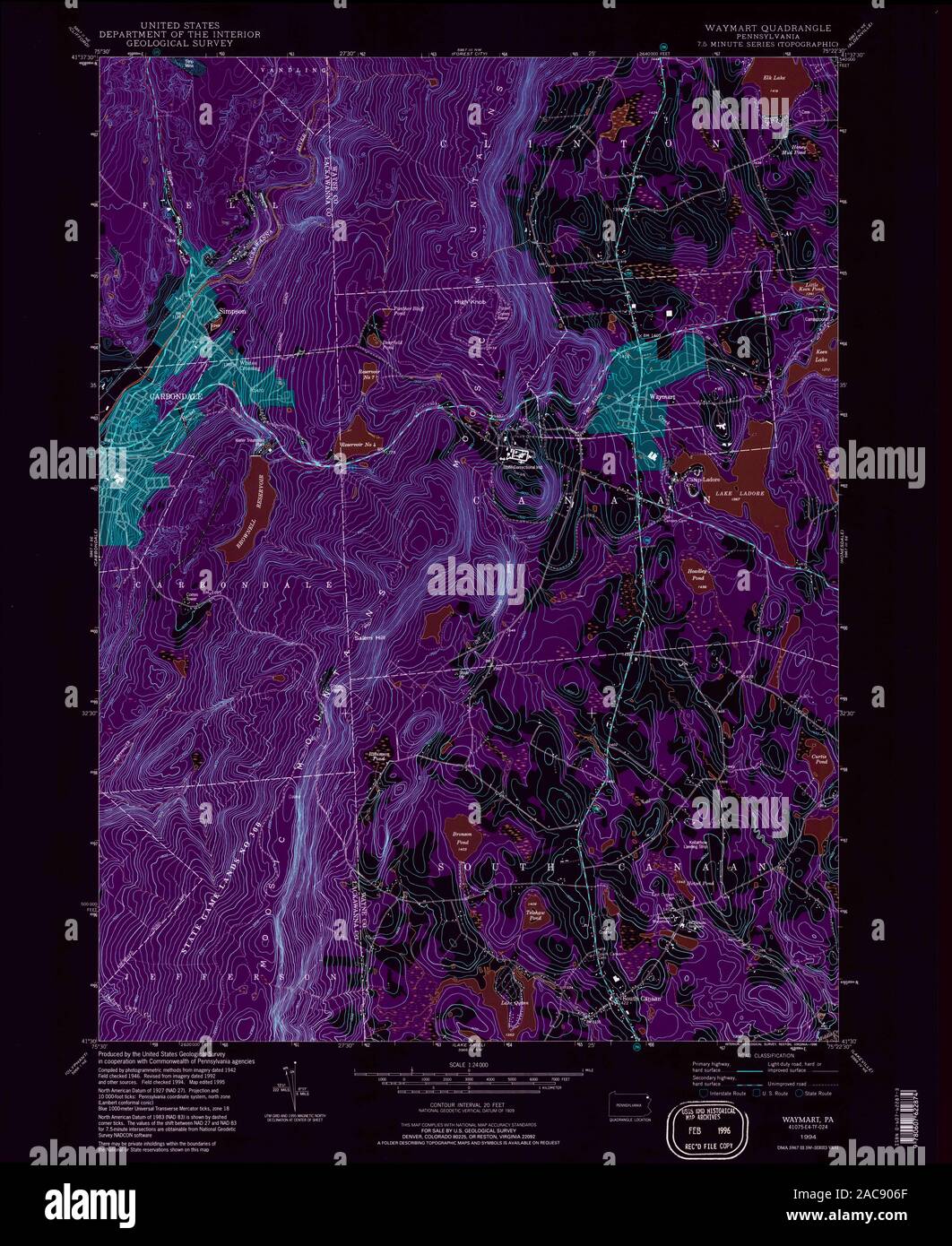 Mappa di waymart immagini e fotografie stock ad alta risoluzione Alamy