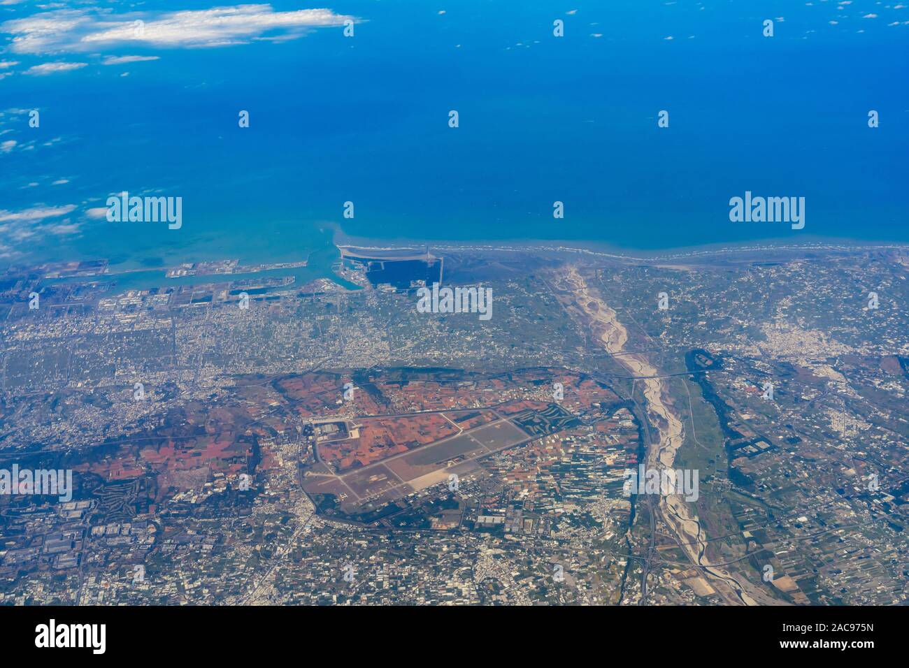 Vista aerea della zona di Taichung a Taiwan Foto Stock