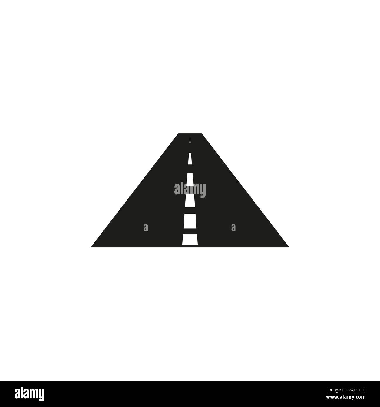 Autostrada, strada, icona del viaggio. Illustrazione Vettoriale, design piatto. Illustrazione Vettoriale