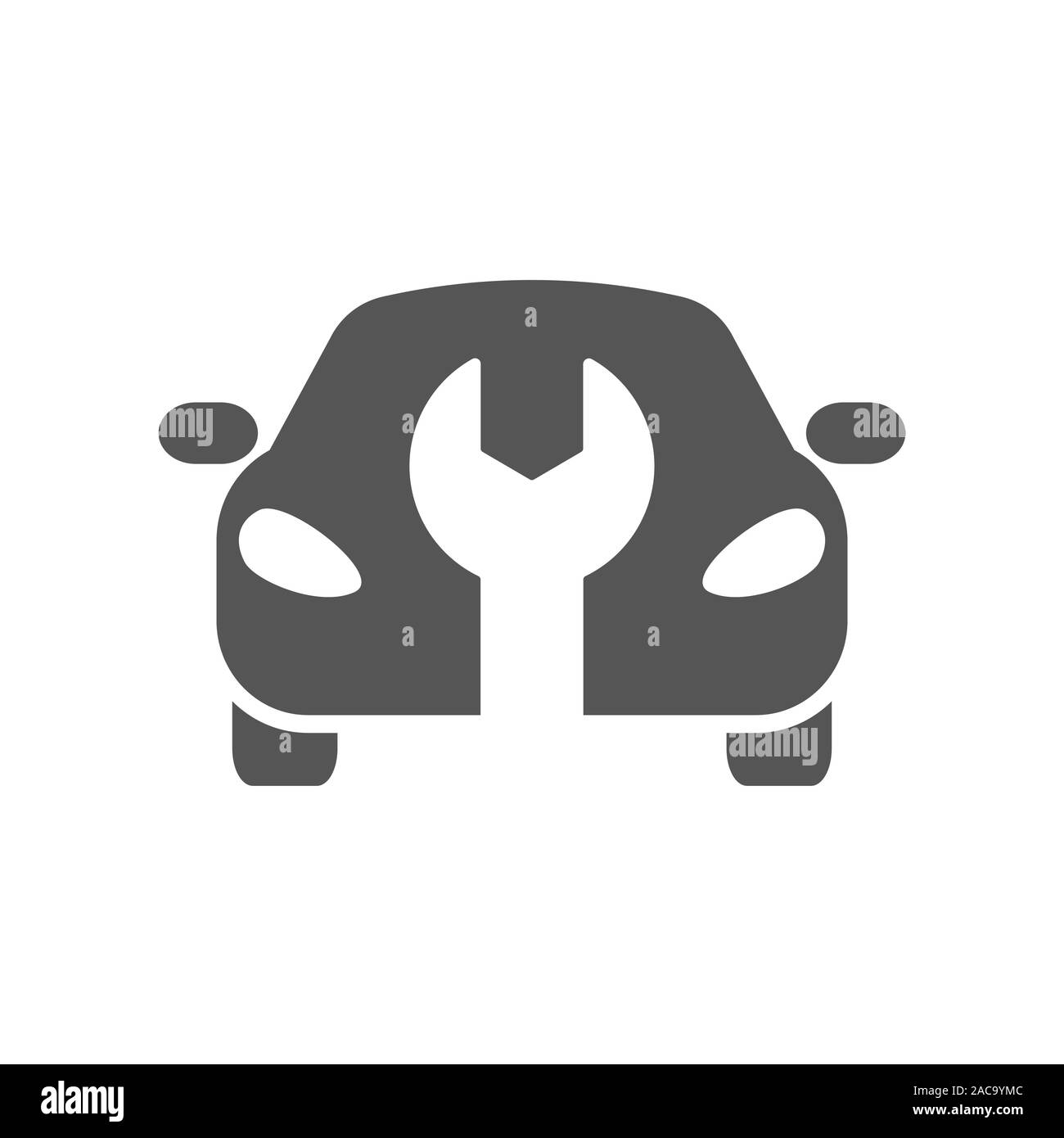 Stazione di servizio. Riparazione auto. Elemento di design per logo, emblema, segno. Illustrazione Vettoriale. EPS 10 Illustrazione Vettoriale