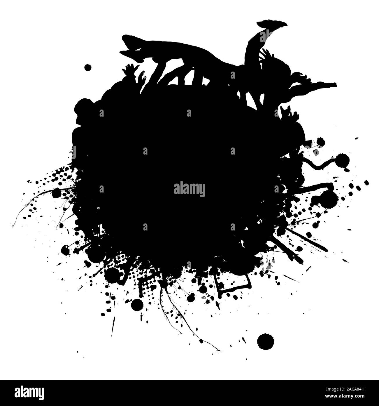 Splat inchiostro surf Foto Stock