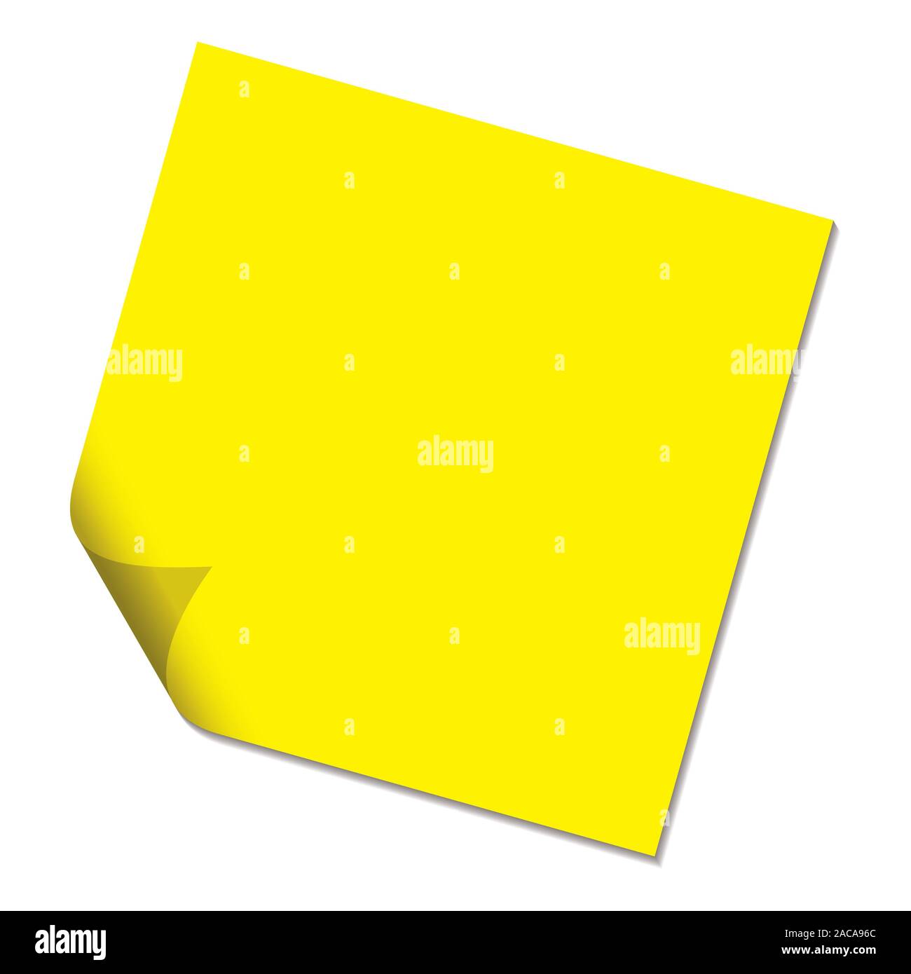 Post-it giallo ombra Foto Stock
